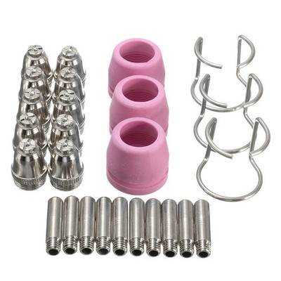 26 Stück Plasmaschneider Verbrauchsmaterial Set mit Kupferdüsen für Lotos LTP