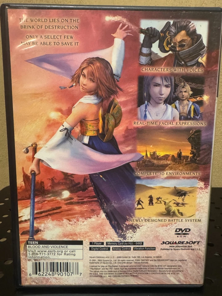 Final Fantasy X (Sony PlayStation 2 PS2, 2001) Complete CIB Black Label - Image 4 of 4