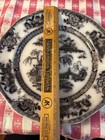 Ironstone Japanese Floral Antique Plate 10.5 Inch Pelew Black & Blue Iridescent — photo 4