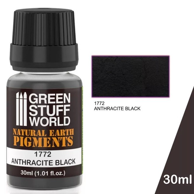 Green Stuff World GSW1772 - Pigment Anthracite Black 30 Ml - New