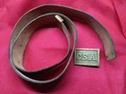 Vintage Collectible Reproduction Reenactor CSA Belt And Buckle With Belt Keeper