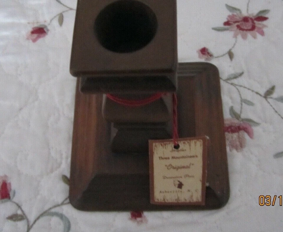 Wooden Candle Holder, Three Mountaineers 5” Olde Pine NWT - Image 4 of 4