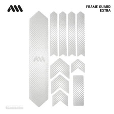 All Mountain Style HONEYCOMB MTB Frame Guard Protection Decals DROPS WHITE EXTRA