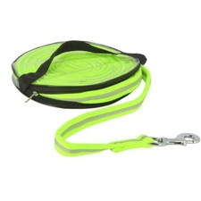 Longe aus Polyester mit Reflektorband. Karabiner aus verchromtem Zink 8m Neu