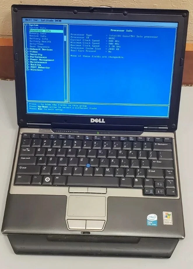 Dell Latitude D430 Intel Core Solo 1.20GHz 2GB RAM 60GB HDD WIFI  BOOT TO BIOS - Image 3 of 4