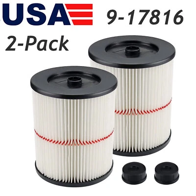 2 Pack Replacement Shop Vac Filter for Sears Craftsman 9-17816 17816 gallon
