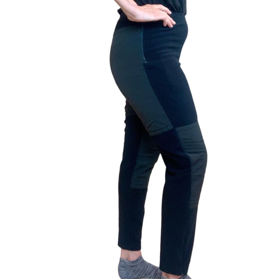 Pantalones de vellón para mujer Sierra Design negros resistentes a la intemperie asiento y muslos talla grande Foto 3 de 4