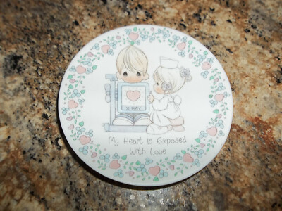 PRECIOUS MOMENTS ''My Heart Is Exposed with Love'' X-ray NURSE Plate 1992
