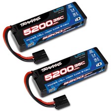 Traxxas 2844R 5200mAh 7.4v Hard Case 2-cell 35C LiPo Battery 2 
