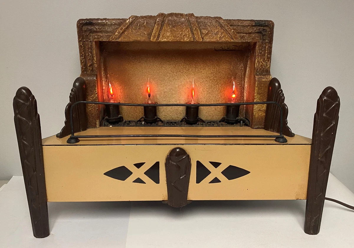 art deco A.F. THOMPSON GAS SPACE HEATER faux fireplace 1930s | eBay