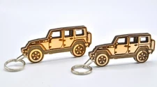 JEEP® Engraved 2 sided Wooden Keychains - Officially licensed & Made in the USA