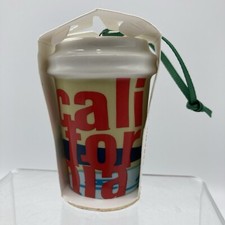 New Starbucks Christmas 2017 Ornament California Local Ceramic Cup Beige