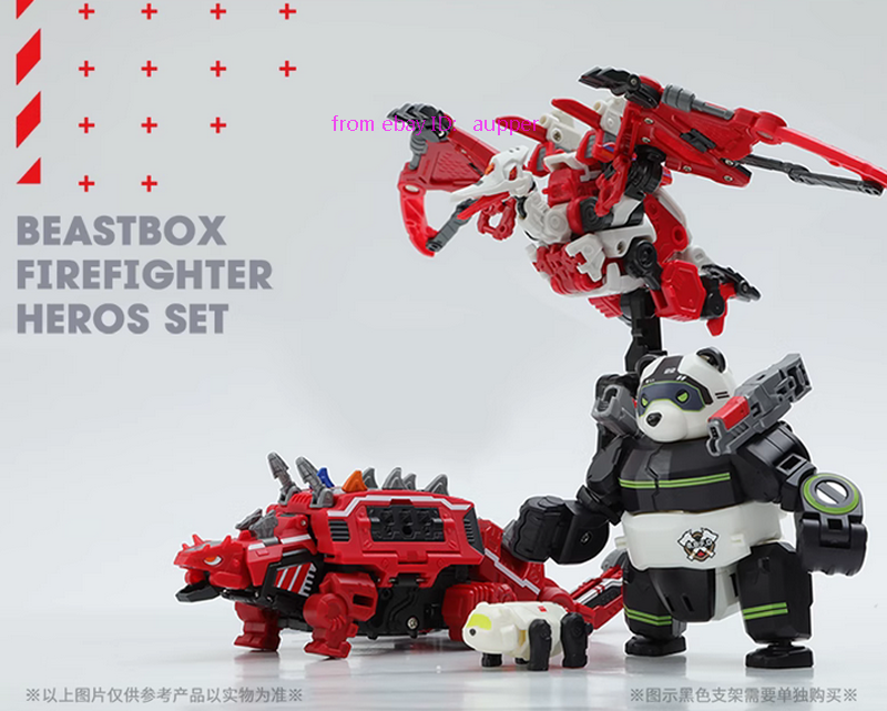 52toys Megabox Beastbox Firefighter Heroes Set Action Figure In