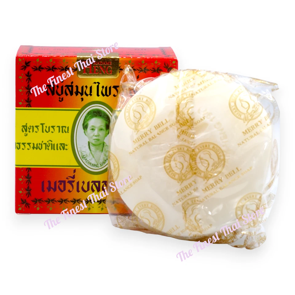 Madame Heng Original Herbal Bar Soap Merry Bell Acne Soap (FACE & BODY) 160g x 2 - Image 3 of 4
