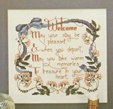 Treasured Memories Welcome Sampler CROSS STITCH PATTERN CHART pages