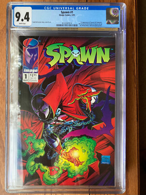 1992 Image Comics Spawn #1 CGC NM 9.4 White Pages McFarlane First Al ...