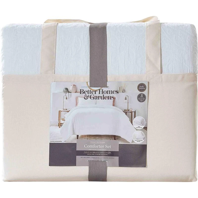 Juego de edredón floral de 3 piezas Matelasse funda de almohada completa reina transpirable suave Foto 4 de 4