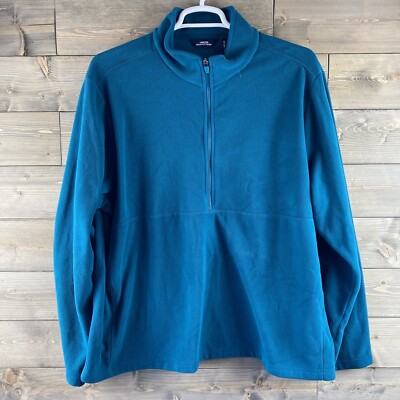 Lands End Outfitters Mens Shirt Thermacheck 100 Fleece 1/4 Zip Pullover XXL 