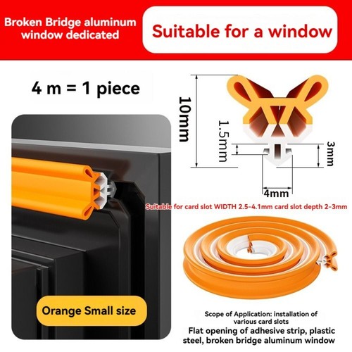 4M Flexible Weather Stripping Soundproof Door Draft Stopper Weatherstrip - Picture 7 of 13