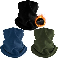 Winter Neck Gaiter Fleece Warmer Bandana Balaclava Ski Face Scarf for Men Women