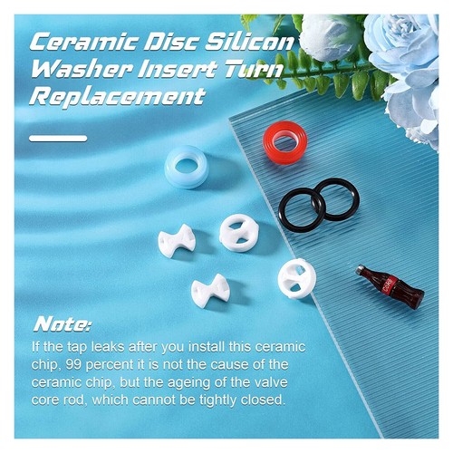 Juego de giro de 1/2" disco de cerámica disco de silicona junta de inserción válvula grifo de giro Reino Unido - Imagen 9 de 12