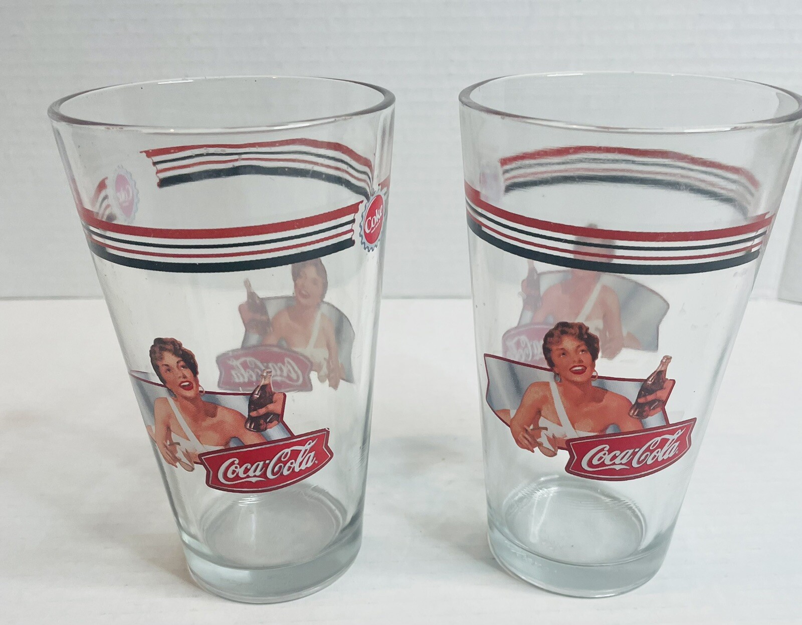 Set Of 2 vintage coca cola glass cups | eBay