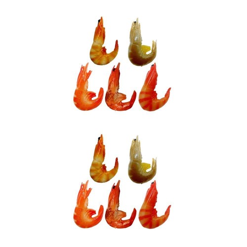10 Pcs Künstliche Gekochte Garnelen Lebensmittelproben-Display-Requisite