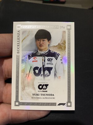 Yuki Tsunoda Portrait Topps Eccellenza F1 Alphatauri #3