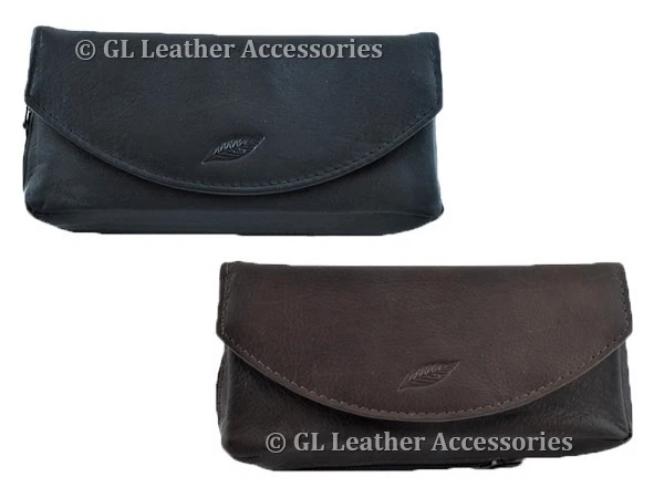 Real Leather Pipe And Tobacco Pouch Case 2 Colors