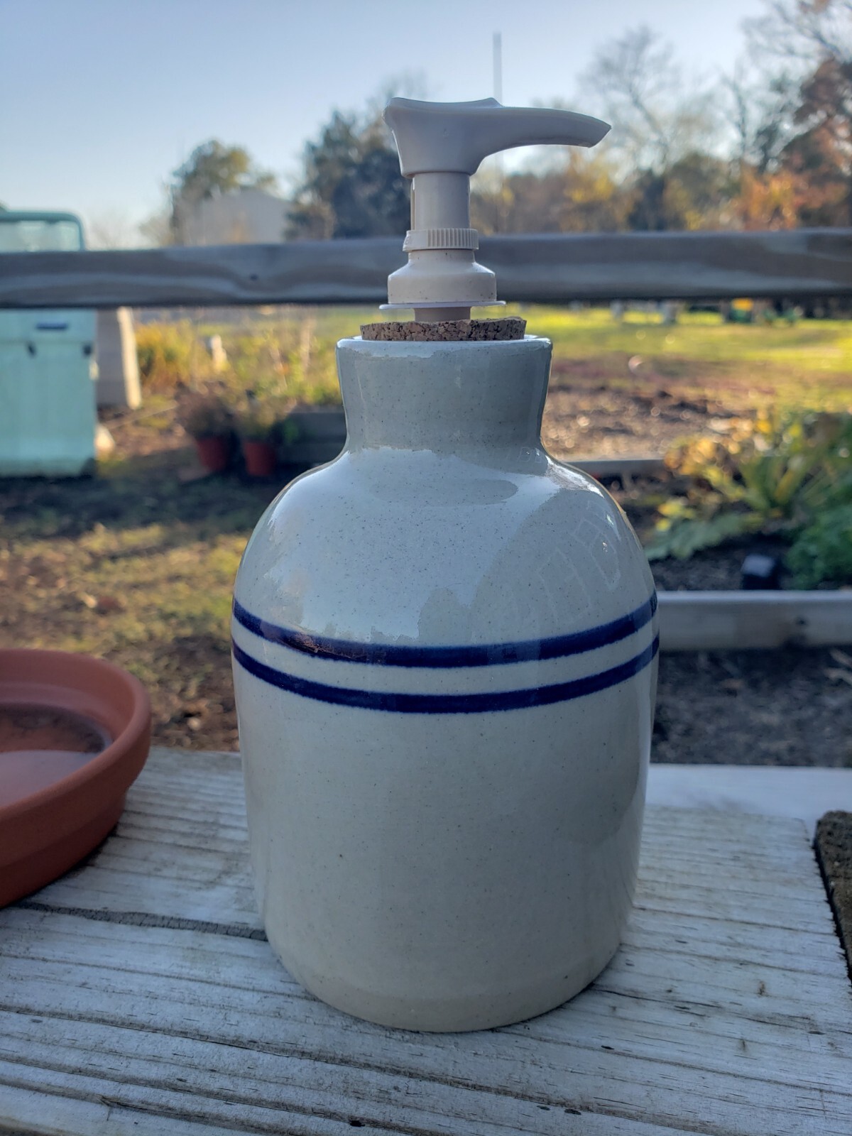 Farmhouse Style Handspun Soap Dispenser Made in USA-image
