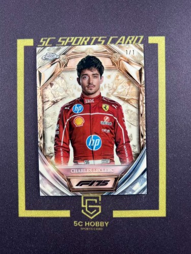 2025 Topps Chrome F1 Diamond 75th Anniversary SuperFractor 1/1 Charles Leclerc