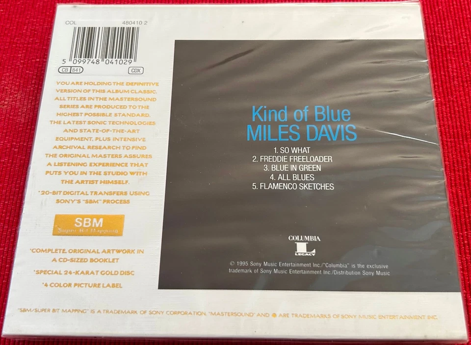 MASTERSOUND - Miles Davis - KIND OF BLUE - 24K Gold CD - COL 480410 2 - NEU/OVP! - Bild 2 von 3