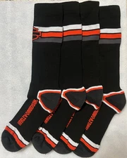 2 Pack USA Made Harley Davidson Motorcycle Reinforced Riding Socks Size 9-13 II
