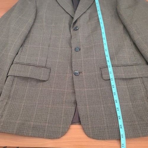 Haggar Brown 41R Houndstooth Plaid -Button Blazer Jacket Men's - Picture 4 of 10