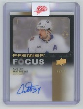 2023-24 Upper Deck Premier Focus Gold Auston Matthews Auto 02/15