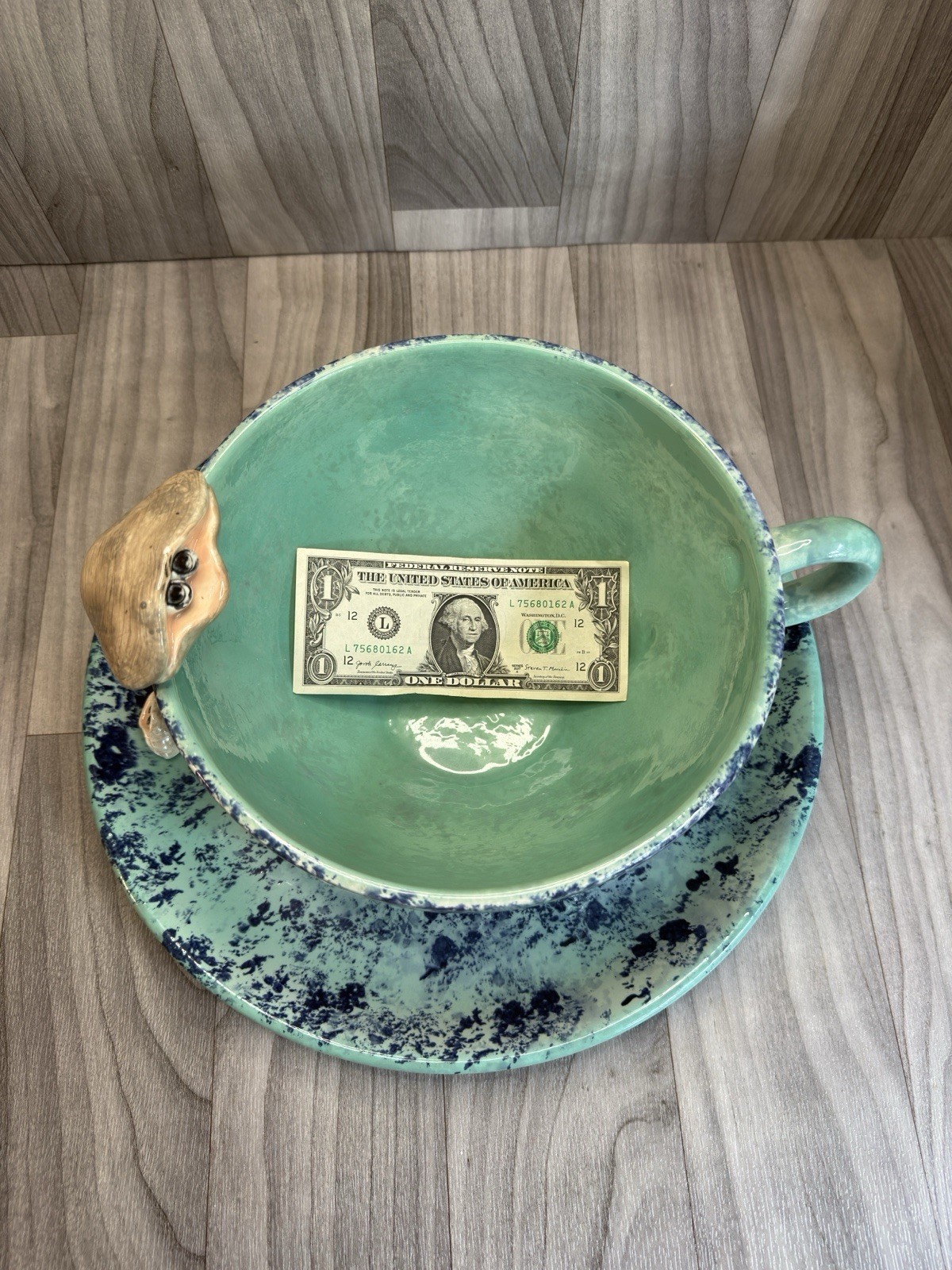 Decorative Chowder Bowl And Plate Set Handmade Extremely Large Same Day Shipping