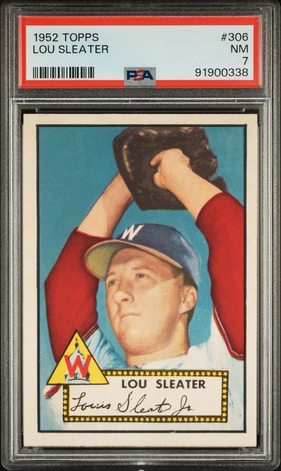 1952 Topps - Semi-High # Lou Sleater #306 (RC) - NEWLY GRADED - PSA 7 Low Pop!!
