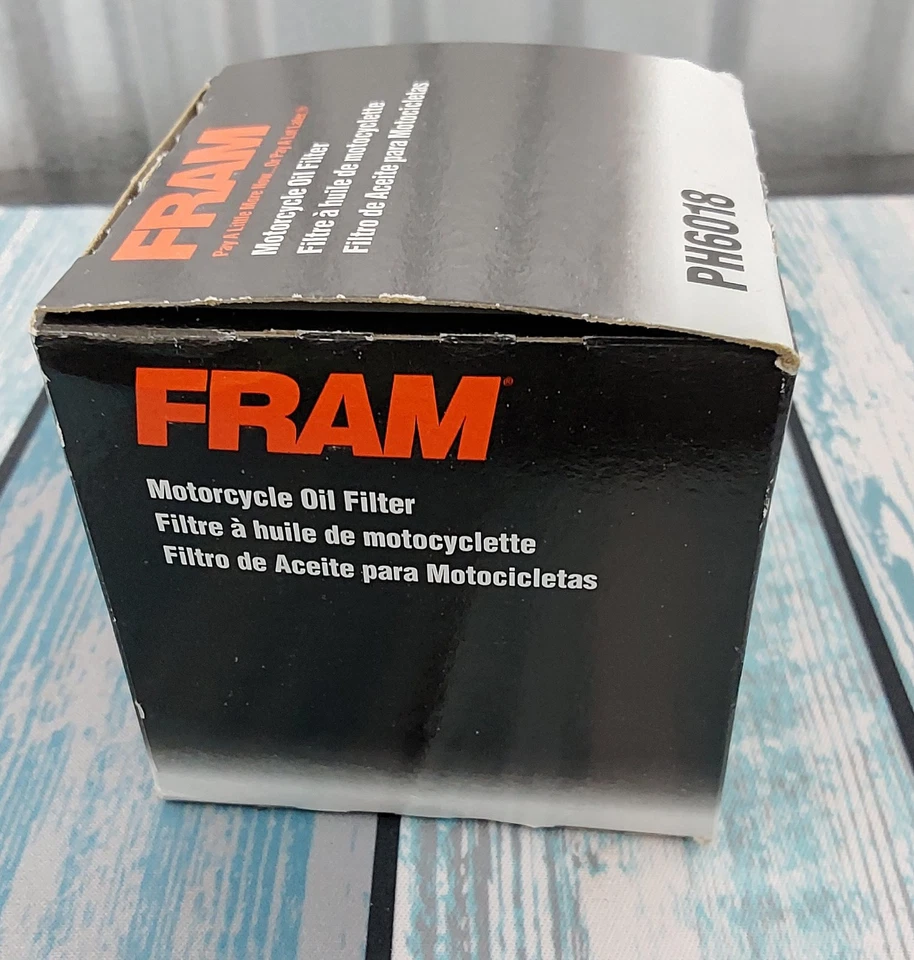 Filtro de aceite para motocicleta Fram PH6018 se adapta a MUCHOS Arctic Cat Suzuki Aprilia Cycle/ATV Foto 2 de 2