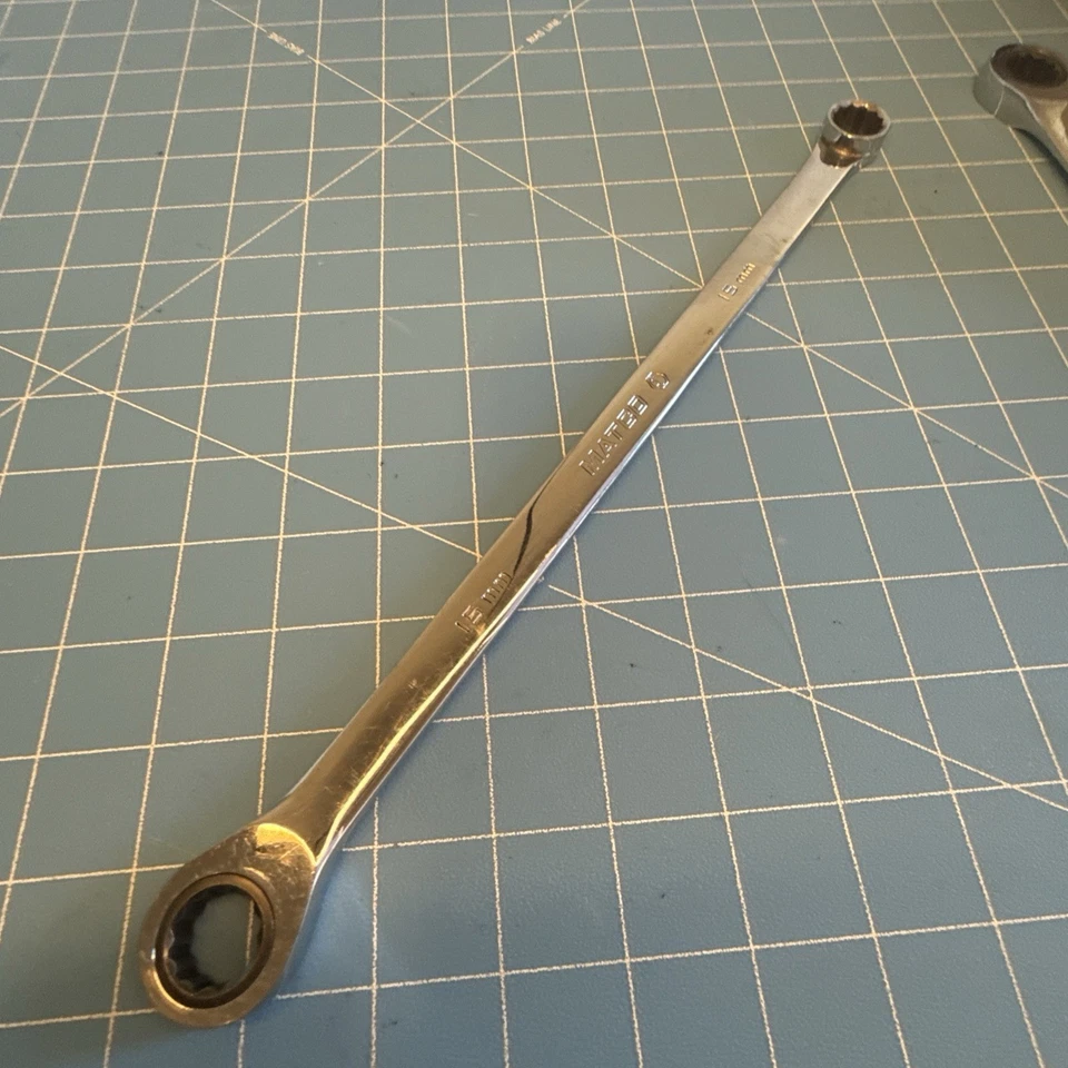 Matco Tools GRBZXLM1515 Metric 15mm Box End Ratcheting Wrench - Image 2 of 4
