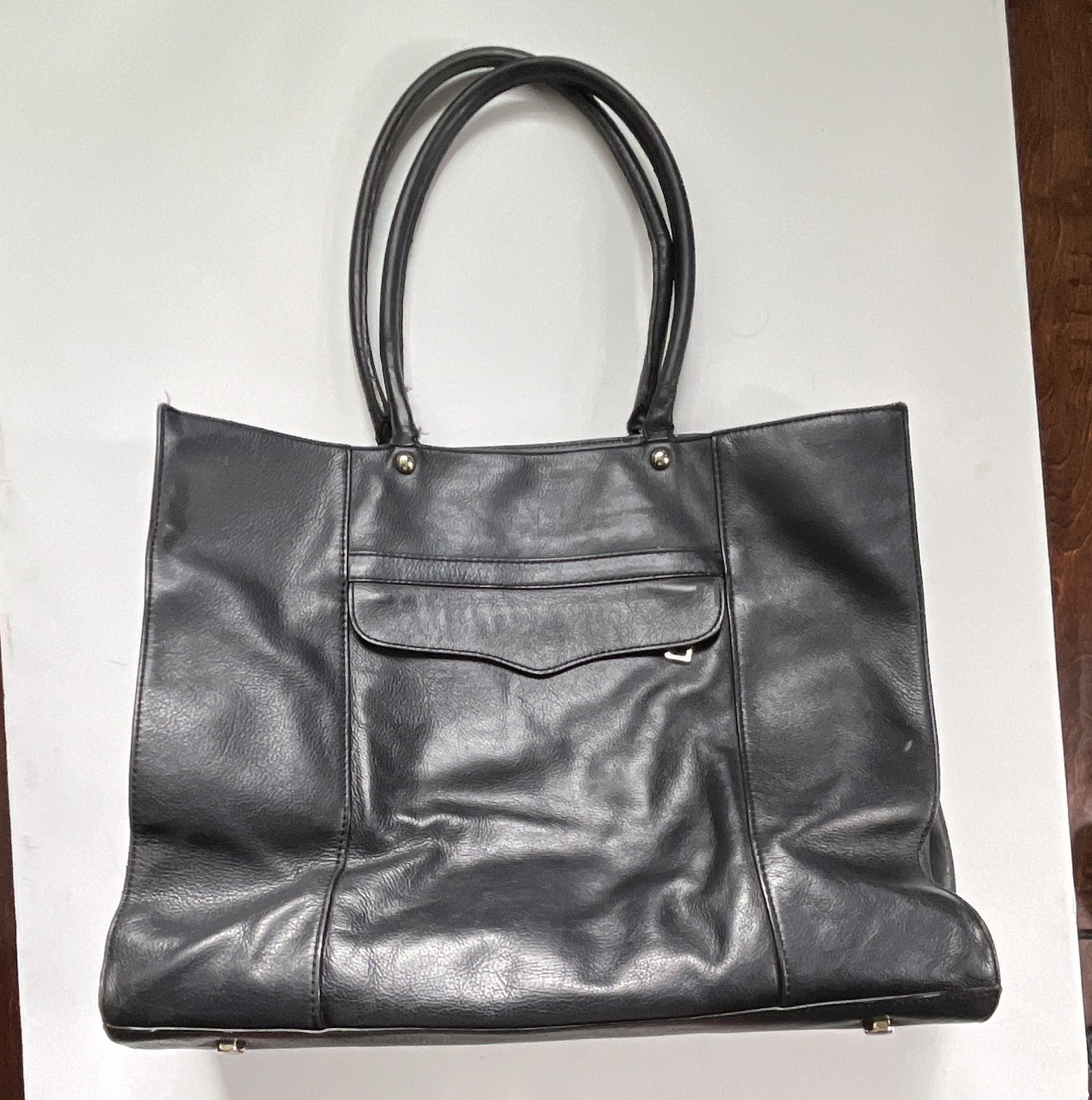 Rebecca Minkoff Black leather Tote Bag Gold Hardware