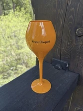 Veuve Clicquot Orange Acrylic Champagne Flute Goblets x 6 New Set of 6