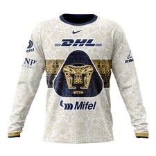 Personalized LIGA MX Pumas UNAM 2025-26 Long Sleeve Home Dia De Muertos