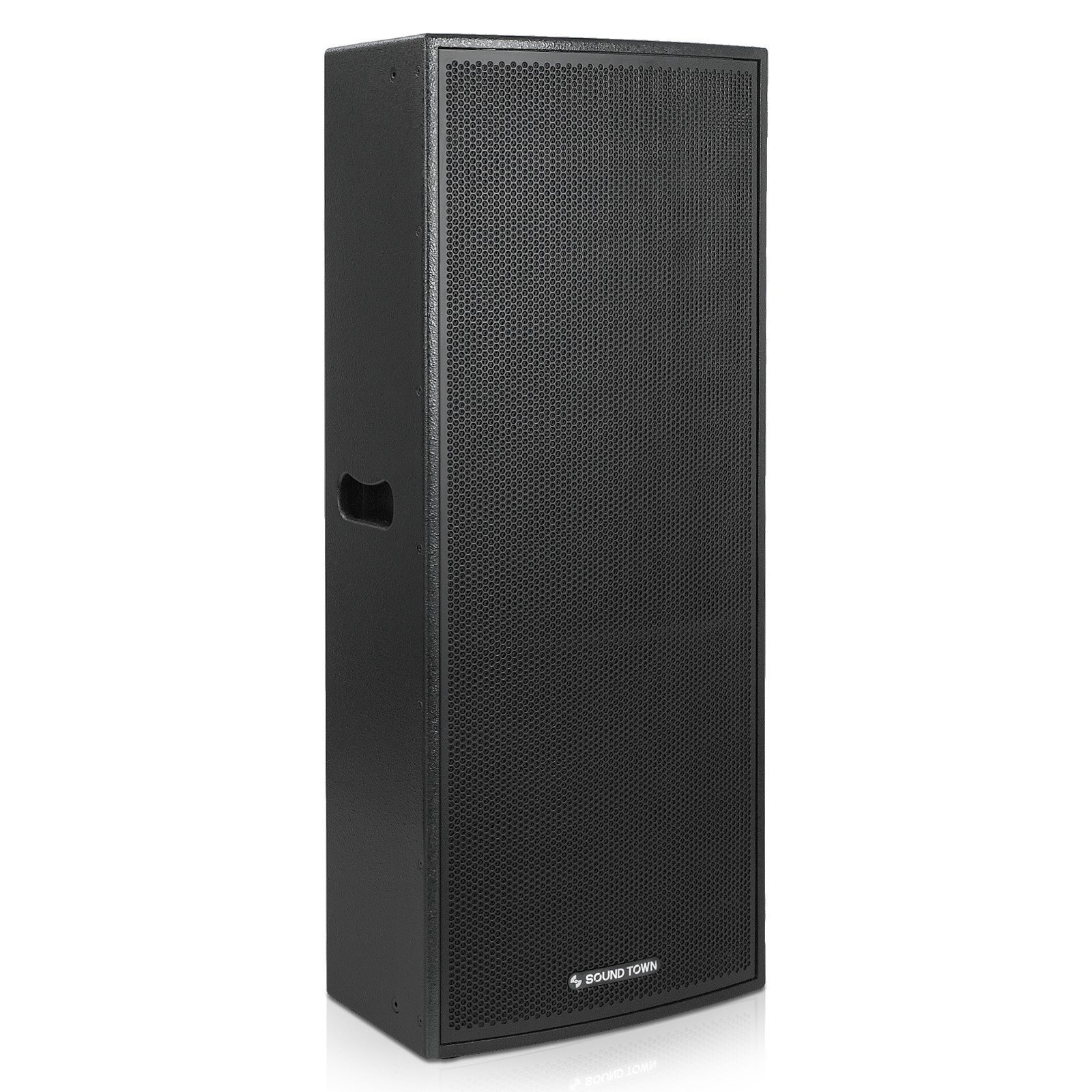 Sound Town Dual 15" 2-Way Powered PA DJ Speaker, Class-D with DSP (CARME-215BPW)