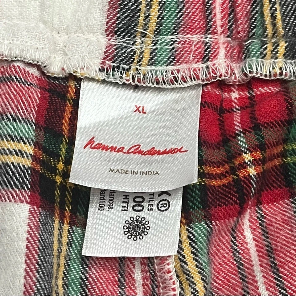 Hanna Andersson Pajama Lounge Pants Plaid Flannel 100% Cotton Pockets Adult XL - Image 3 of 4