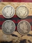 .900S (4) Barber Silver Half Dollar (1) 1912,  (1) 1915 S, (1) 1915, S and 1899
