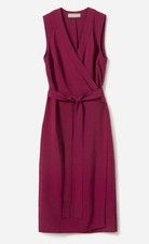 Everlane Japanese Goweave Wrap Dress Sleeveless Tie Purple Pink Magenta Size 2