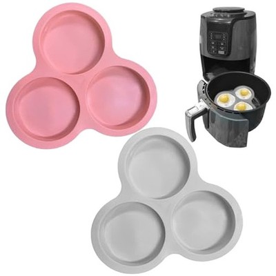 2 Stück Silikon Luft Friteuse Eierform Antihaft Backen Pfannkuchen Muffins Leic