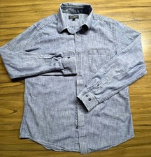 Men's LARGE Banana Republic Long Sleeve Blue Collar Button Down Shirt Slim Fit