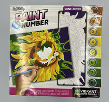 Artskills Premium Paint-By-Number Kit Sunflower 8 Vibrant Colors 6yrs. 