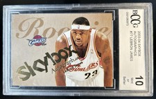 2003-04 Skybox Autographics LeBron James Rookie RC #/1500 Cavaliers BCCG 10